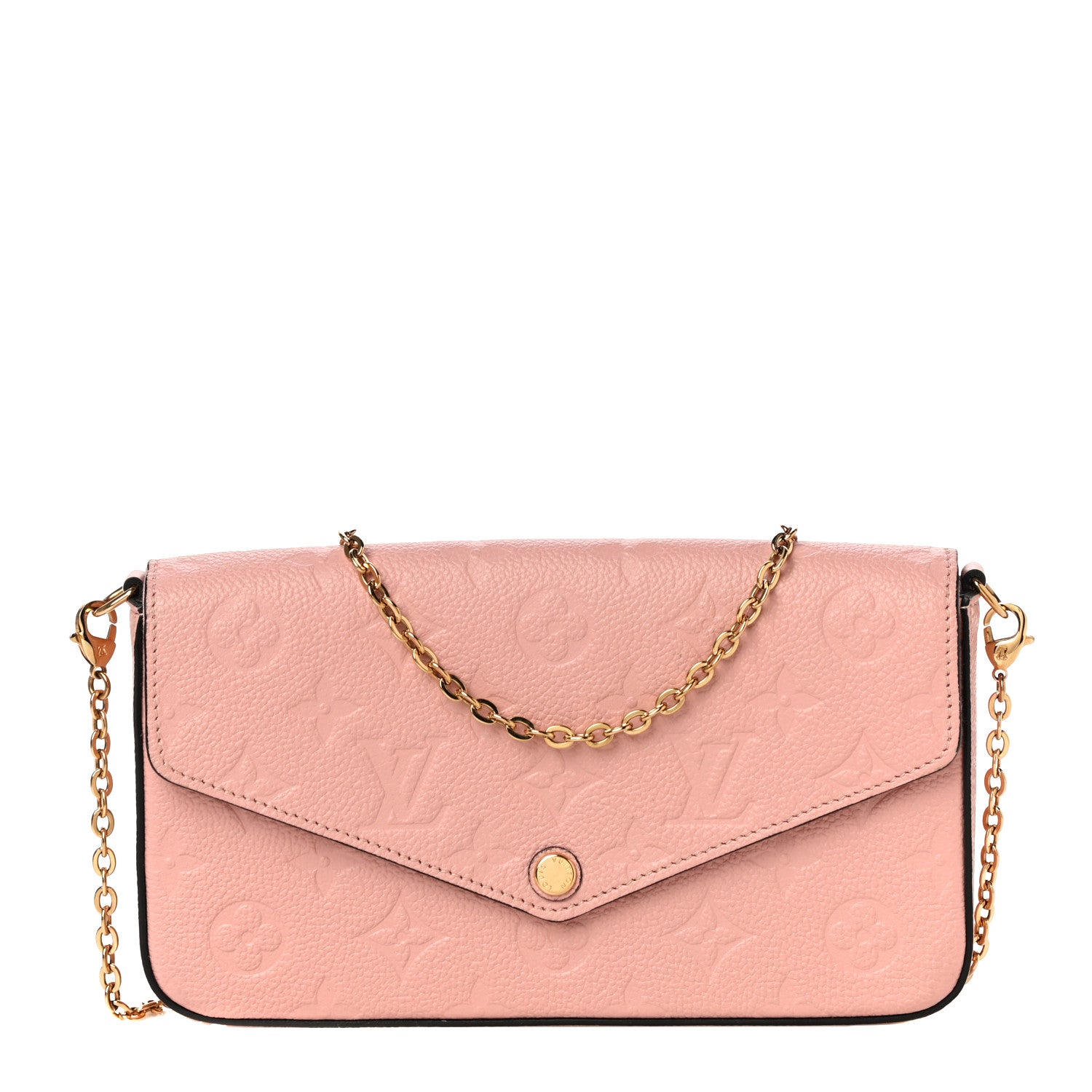 Louis Vuitton Empreinte Pochette Felicie Chain Wallet Rose Poudre 1 of 12