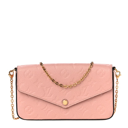 Louis Vuitton Empreinte Pochette Felicie Chain Wallet Rose Poudre 1 of 12