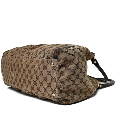 Gucci Monogram Large D Gold Hobo Dark Brown 12 of 21