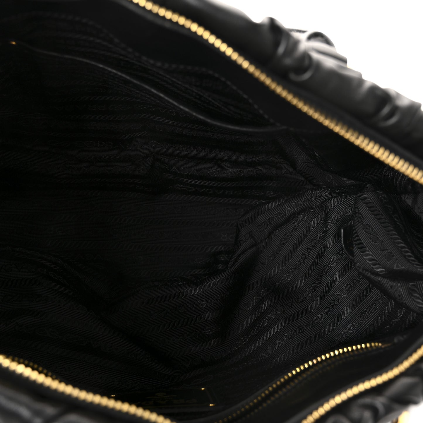 Nappa Gaufre Shopping Satchel Black