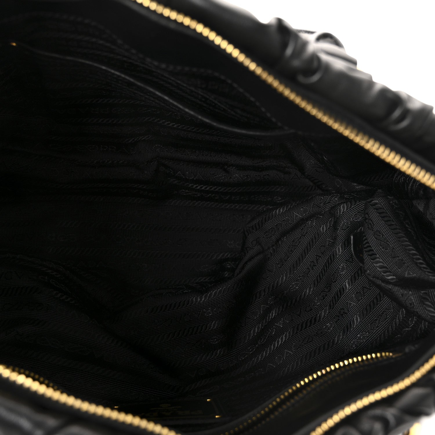 Prada Nappa Gaufre Shopping Satchel Black 5 of 9
