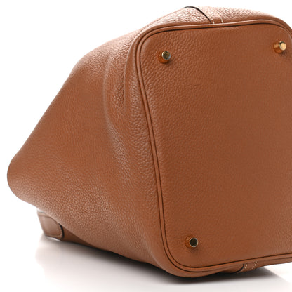 Hermes Taurillon Clemence Picotin 22 MM Gold 9 of 12