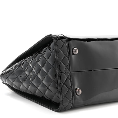 Chanel Patent Quilted Reverso Boy Tote Black 9 of 10