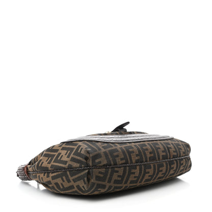 Fendi Zucca Nappa Nuvolata Vitello Tortuga Medium Spy Hobo Tobacco Moro 4 of 12