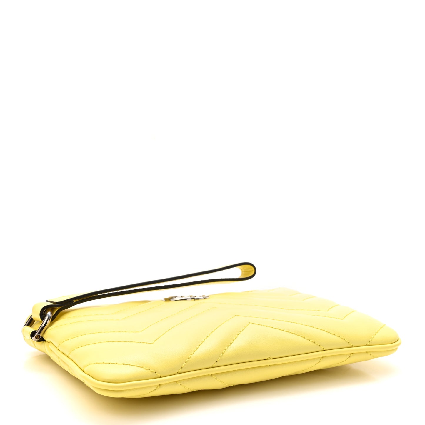 Calfskin Matelasse GG Marmont Wrist Wallet Banana