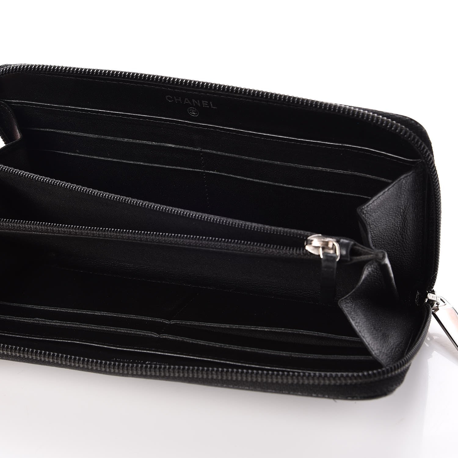 Chanel Caviar Large Timeless CC Zip Around Wallet Black 4 of 9