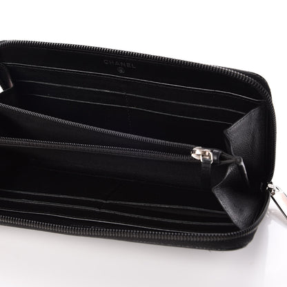 Chanel Caviar Large Timeless CC Zip Around Wallet Black 4 of 9