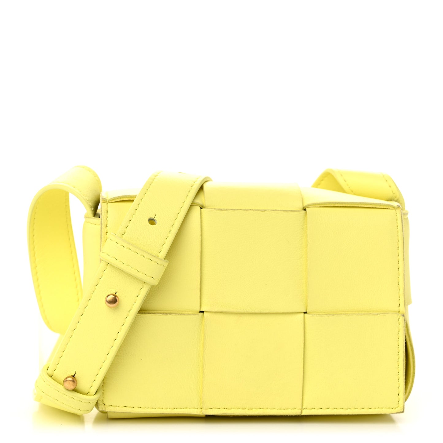 Lambskin Maxi Intrecciato Extra Mini Cassette Crossbody Bag Lantern
