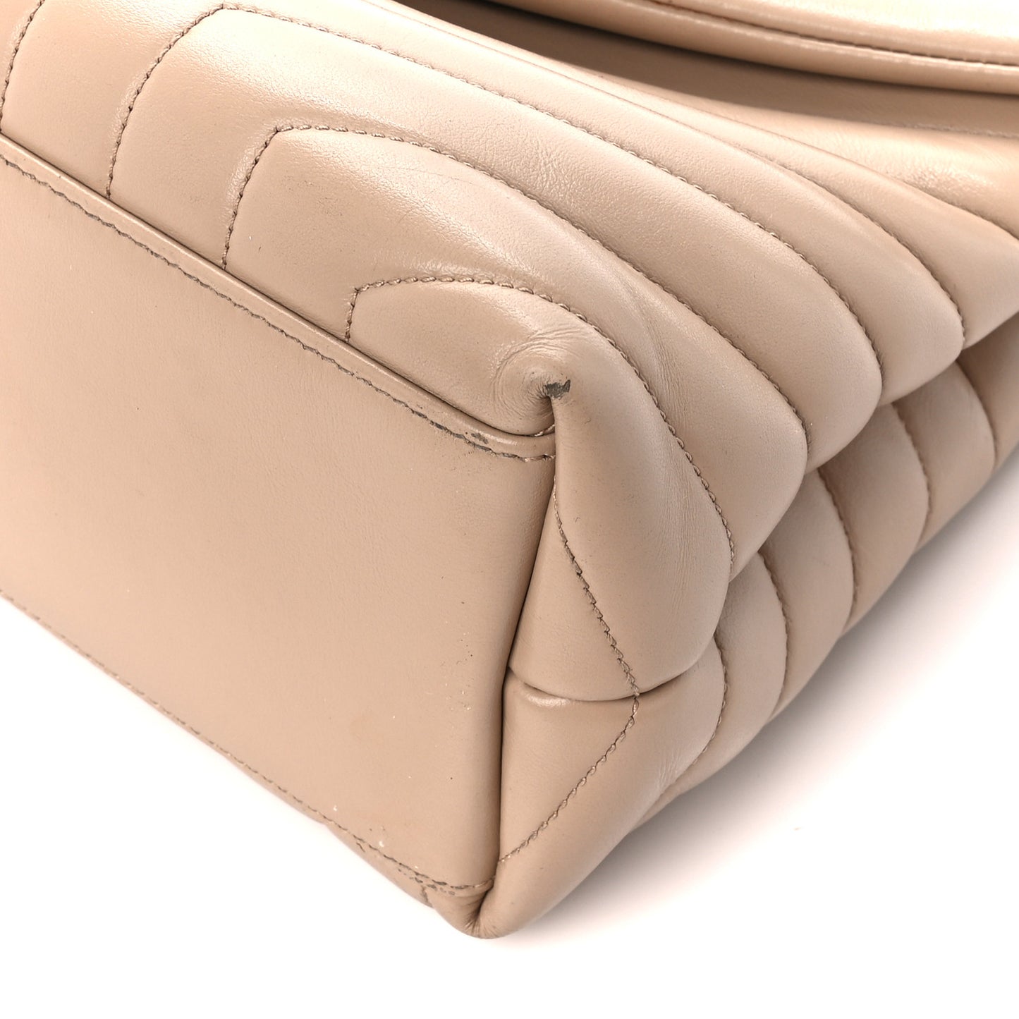 Calfskin Y Quilted Monogram Medium Loulou Chain Satchel Dark Beige