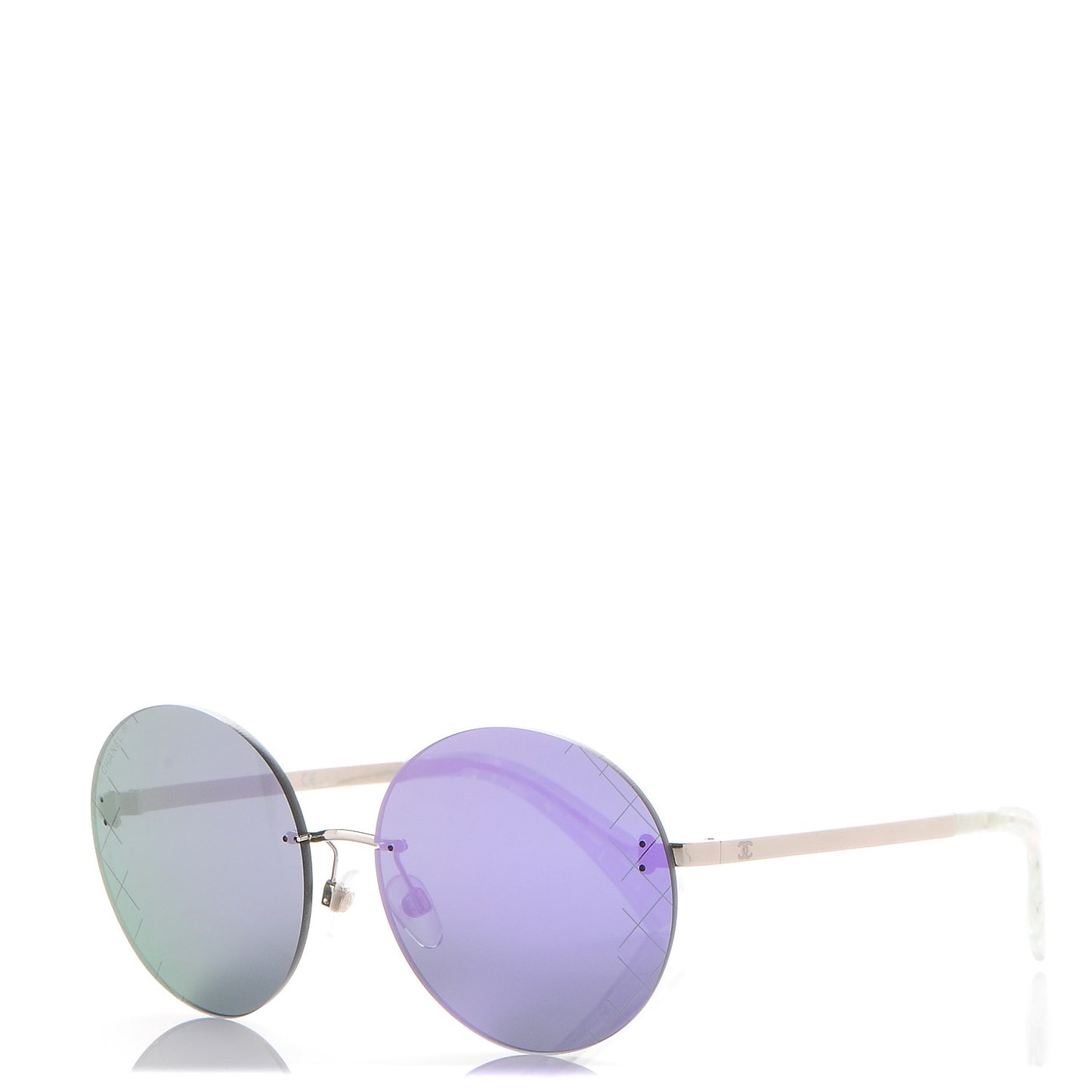 Mirrored Round Sunglasses 4216 Purple