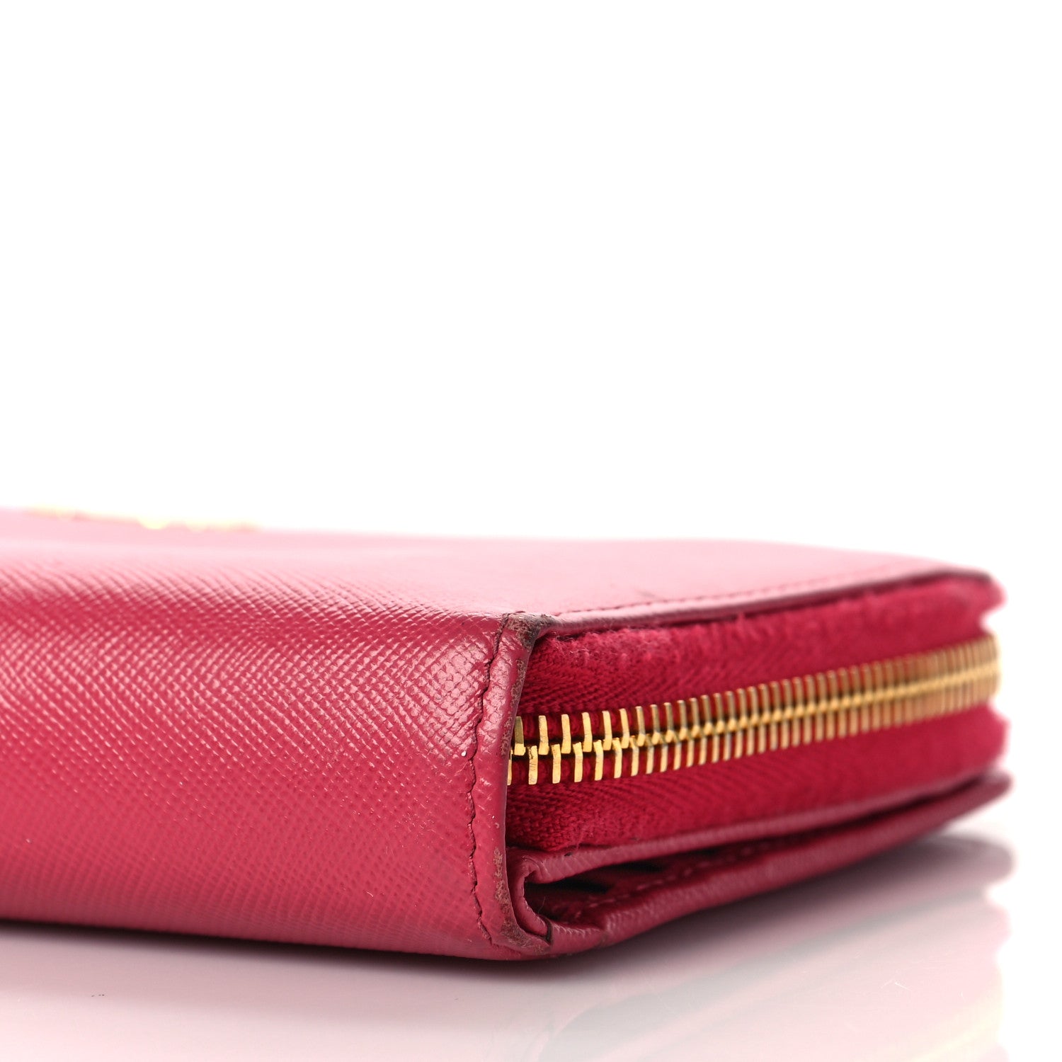 Prada Saffiano Metal Wallet Pink 9 of 9