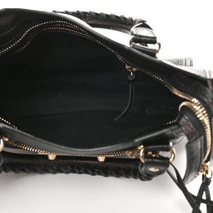 Balenciaga Chevre Gold Metallic Edge Hardware Mini City Black 5 of 10