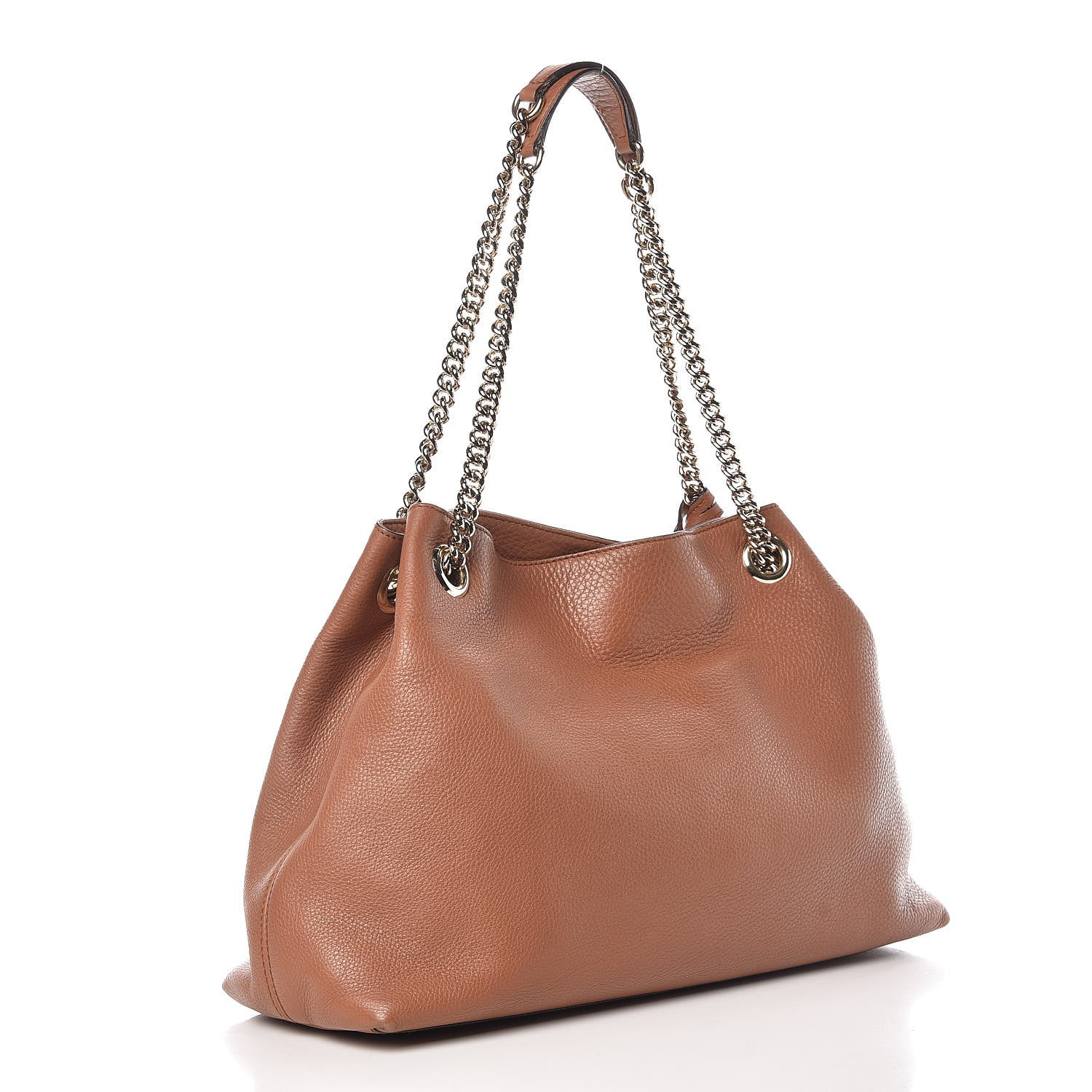 Gucci Pebbled Calfskin Medium Soho Chain Shoulder Bag Dusty Blush 3 of 15