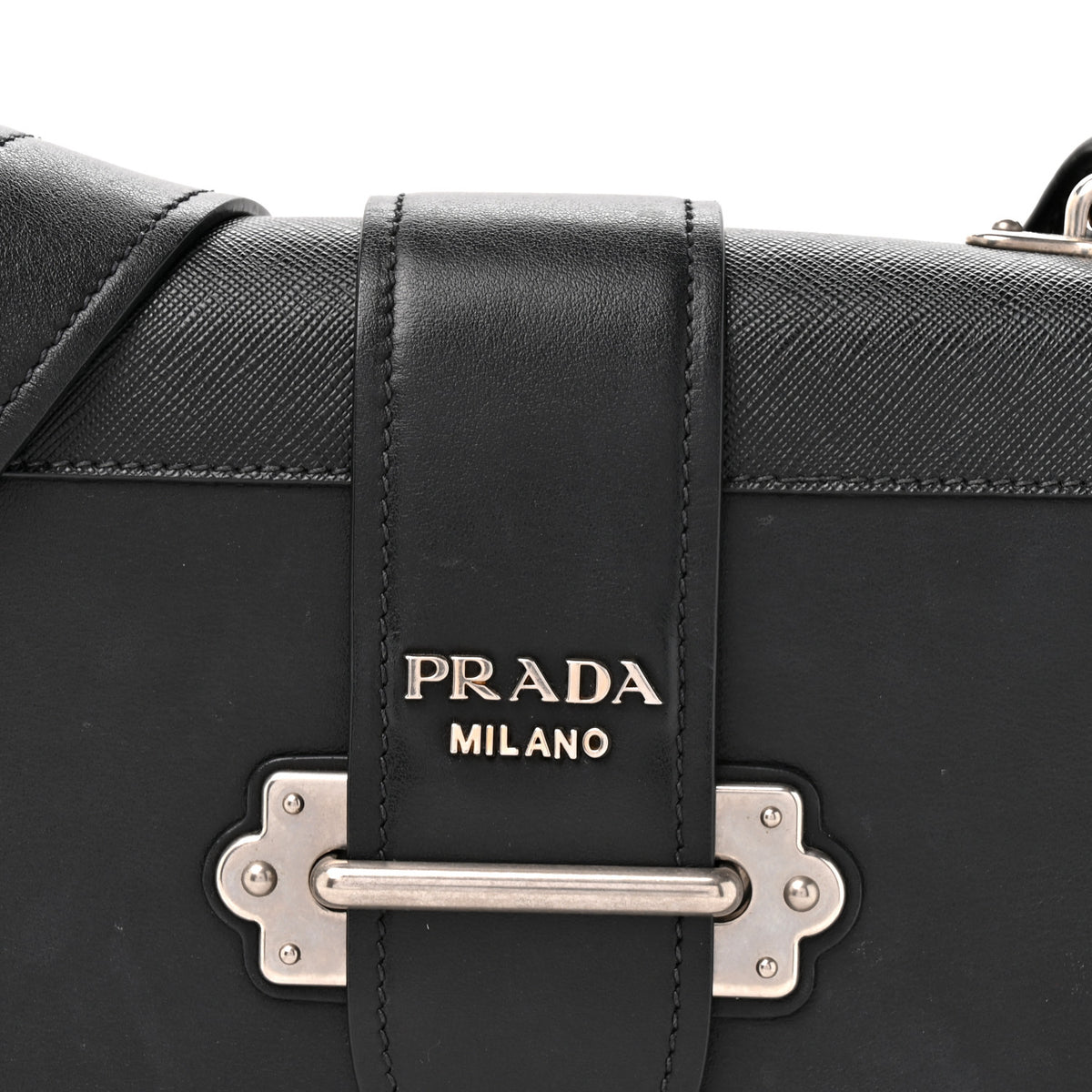 Prada City Calf Saffiano Cahier Bag Black 7 of 12