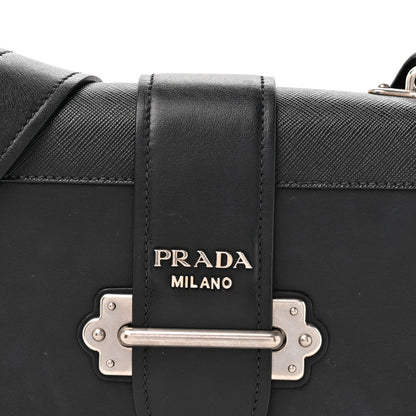 Prada City Calf Saffiano Cahier Bag Black 7 of 12