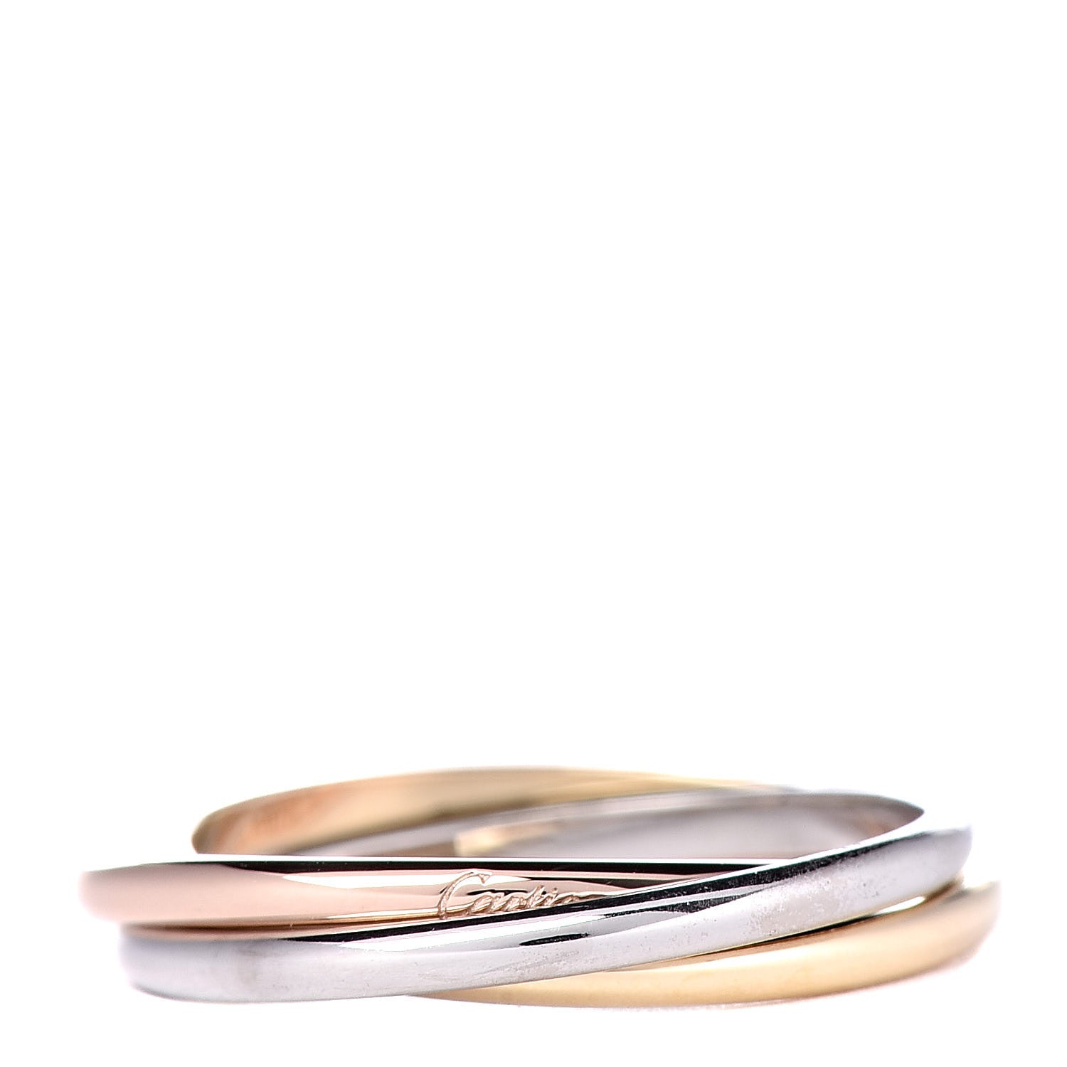 Cartier 18K Pink Yellow White Gold Extra Small Trinity Ring 47 4 1 of 5