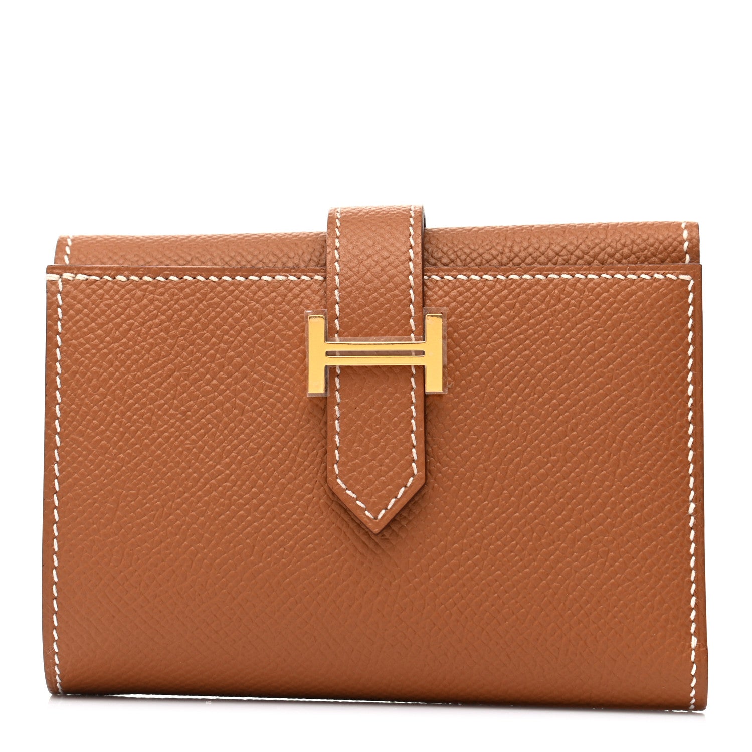 Hermes Epsom Tri-Fold Compact Bearn Wallet Gold 1 of 7