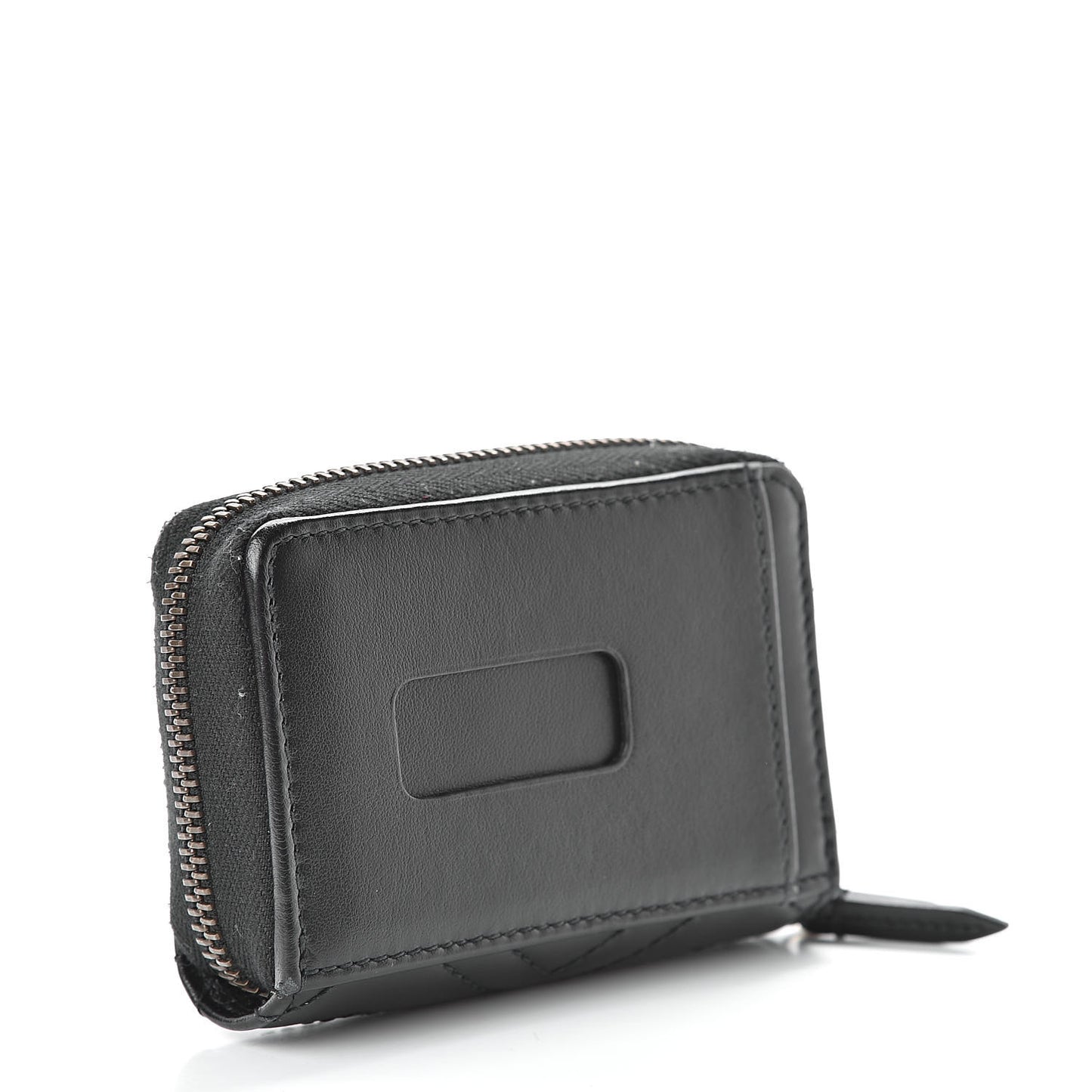 Calfskin Matelasse GG Marmont Zip Around Card Case Black
