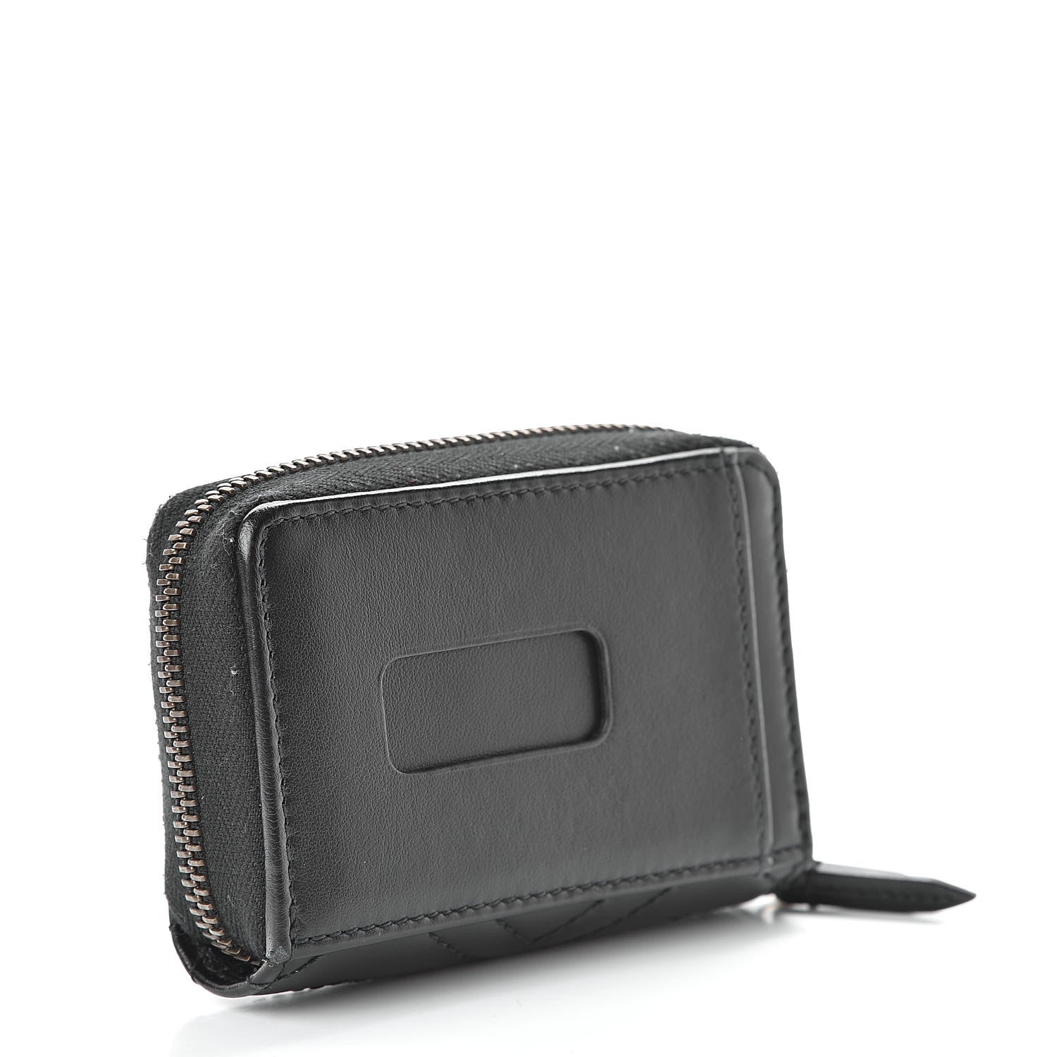 Gucci Calfskin Matelasse GG Marmont Zip Around Card Case Black 3 of 10