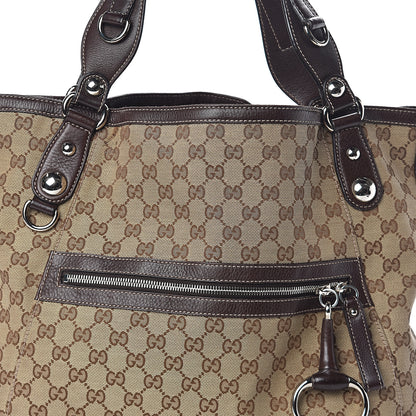 Gucci Monogram Large Icon Bit Tote Dark Brown 6 of 8
