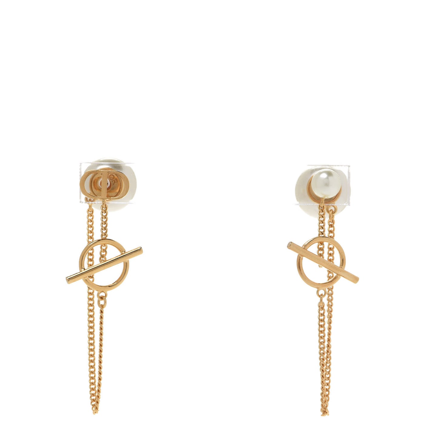 Pearl Tribales Earrings Gold White