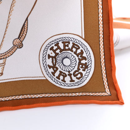 Hermes Silk Zouaves Et Dragons Pocket Square 2 of 4