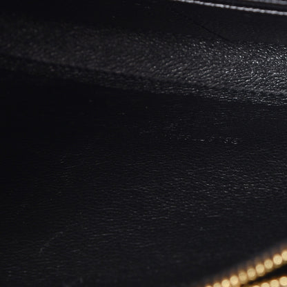 Saint Laurent Grain De Poudre Matelasse Chevron Monogram Chain Wallet Black 7 of 7
