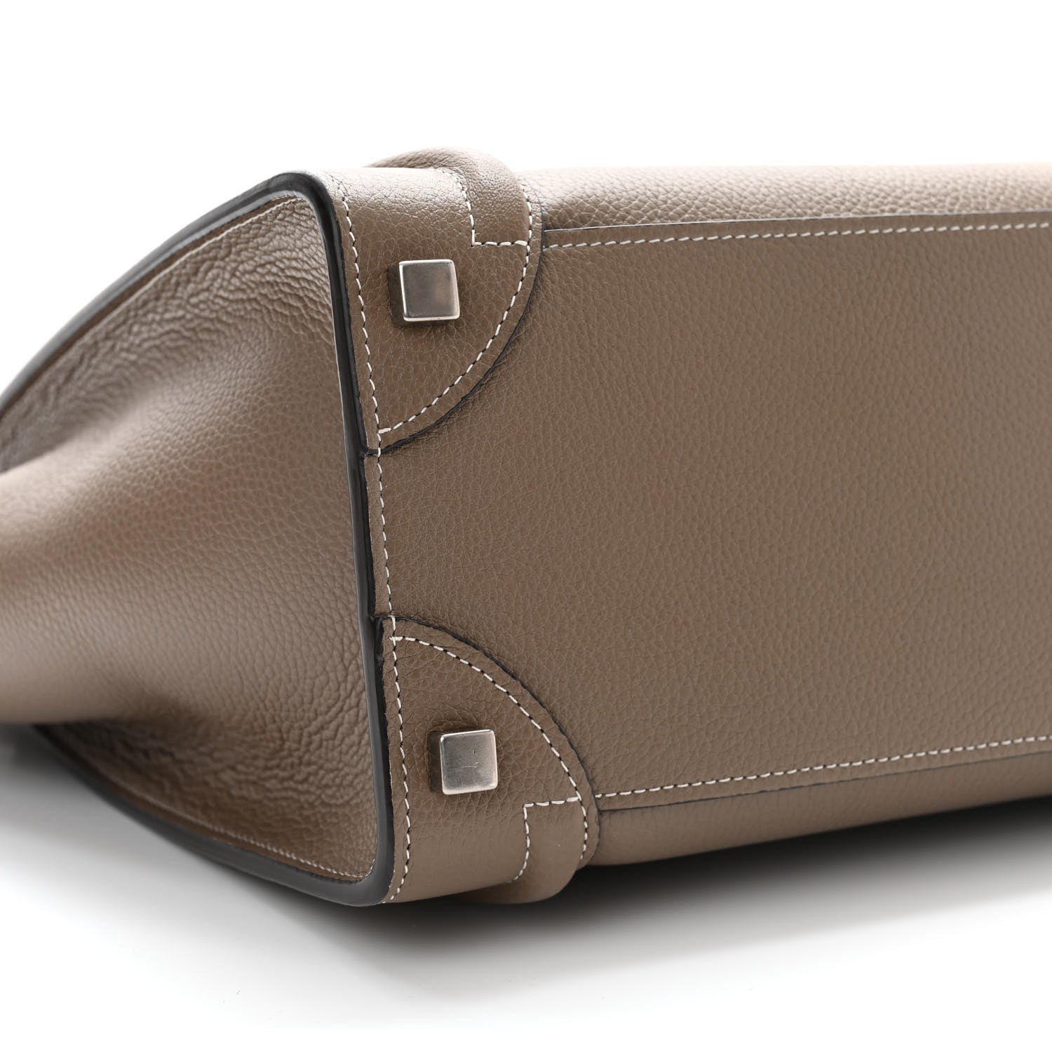 Celine Drummed Calfskin Micro Luggage Souris 9 of 13