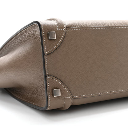 Celine Drummed Calfskin Micro Luggage Souris 9 of 13