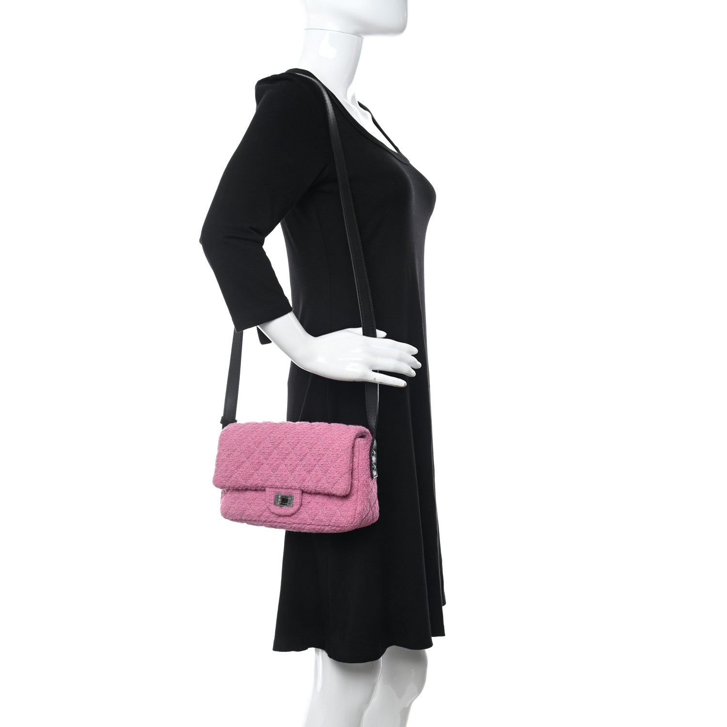 Chanel Tweed Easy 2.55 Reissue Flap Pink 2 of 12
