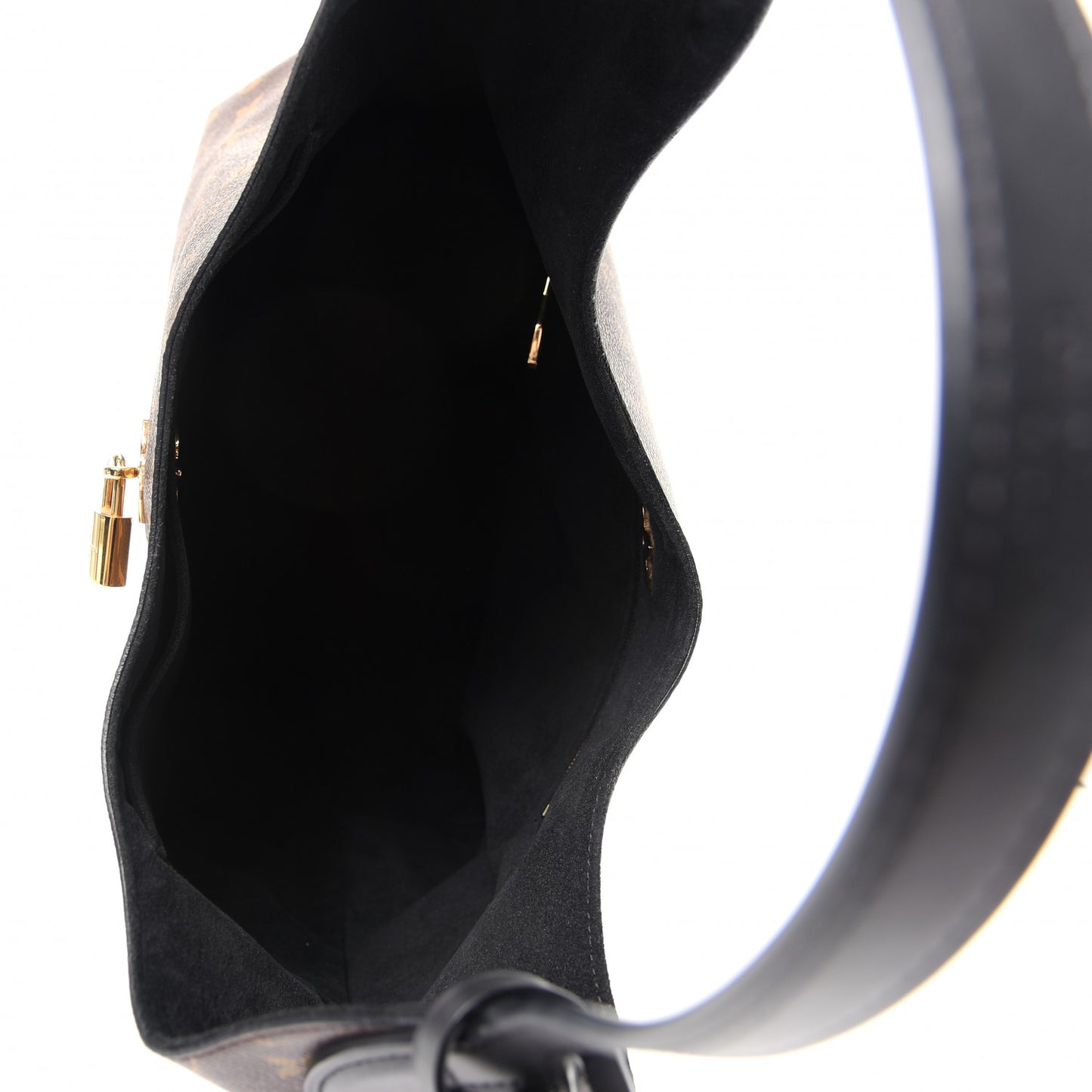 Monogram Flower Hobo Black