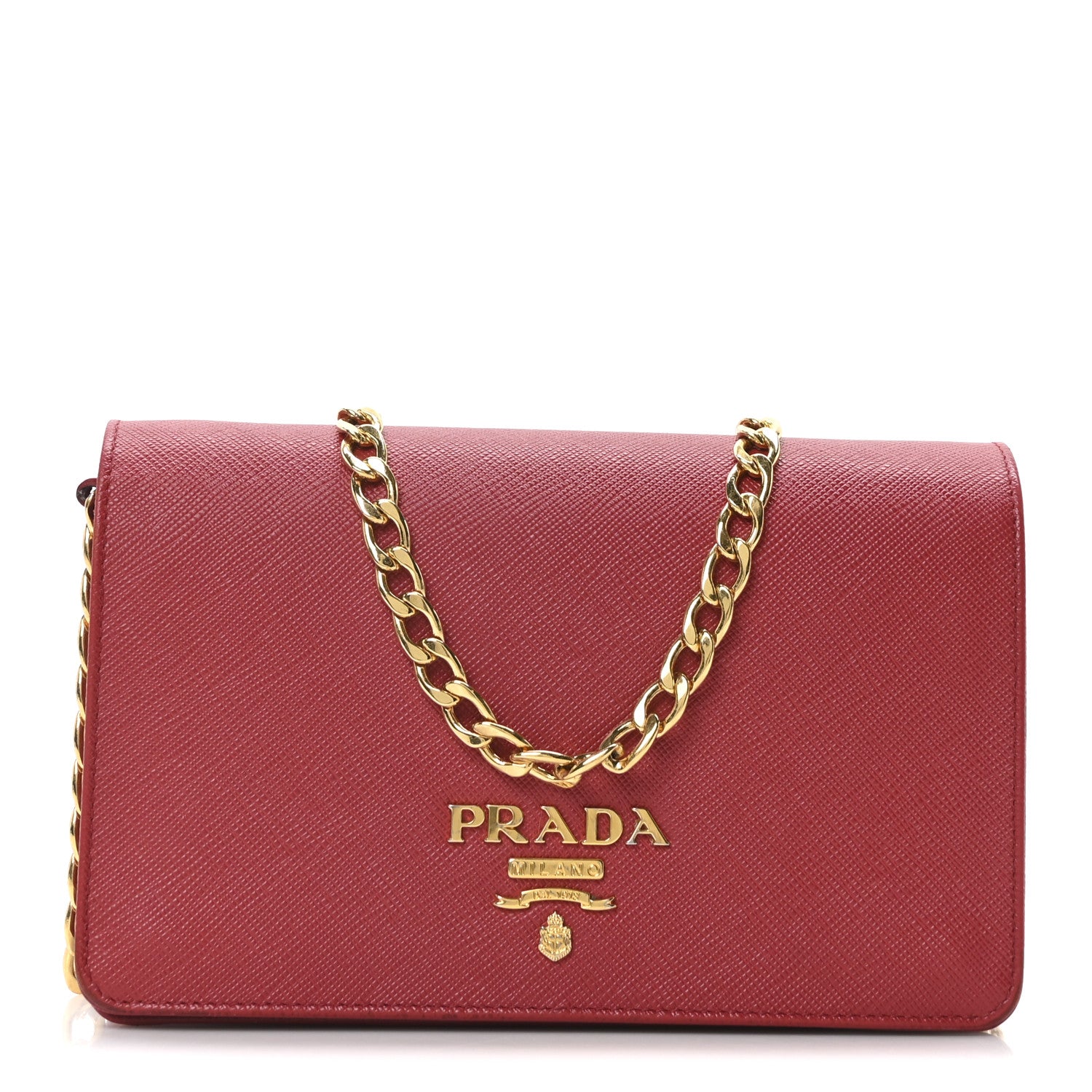 Prada Saffiano Lux Chain Wallet 1 of 10