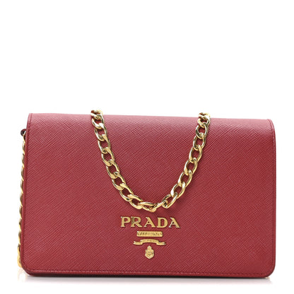 Prada Saffiano Lux Chain Wallet 1 of 10