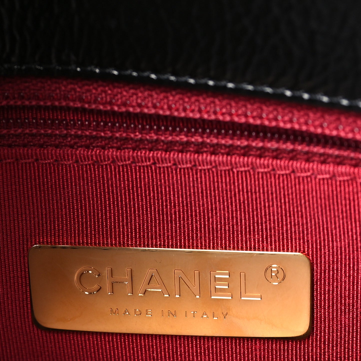 Shiny Crumpled Calfskin Quilted Large Chanel 19 Flap Black