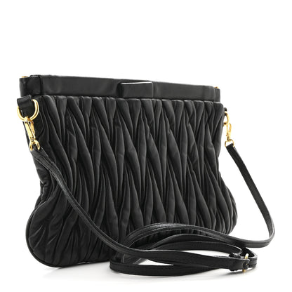 Miu Miu Nappa Matelasse Crossbody Clutch Black 3 of 11