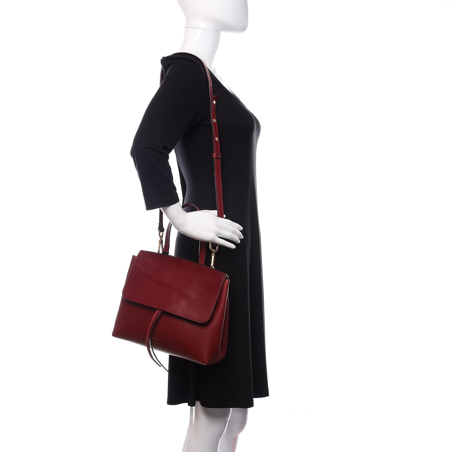 Mansur Gavriel Calfskin Mini Lady Bag Bordo 3 of 17