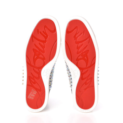 Christian Louboutin Nappa Mica Spikes Womens Louis Orlato Flat Sneakers 38 Silver 5 of 10
