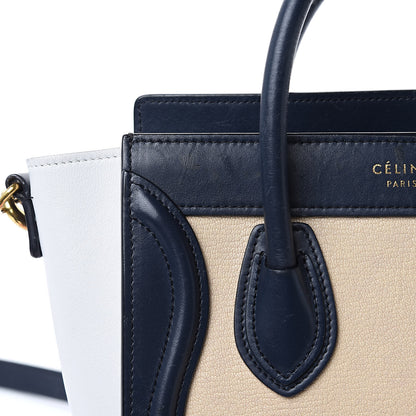 Celine Drummed Calfskin Nano Tri-Color Luggage Firefly 12 of 18