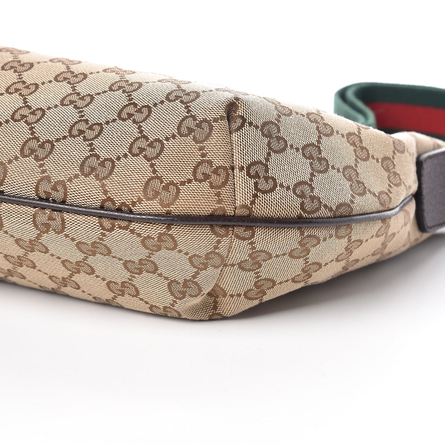 Monogram Web Medium Half Moon Hobo Dark Brown