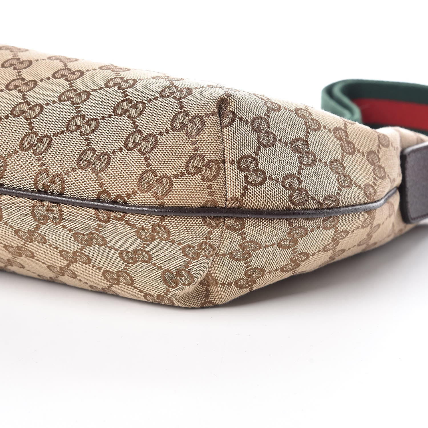 Gucci Monogram Web Medium Half Moon Hobo Dark Brown 9 of 9