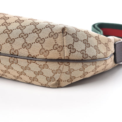 Gucci Monogram Web Medium Half Moon Hobo Dark Brown 9 of 9