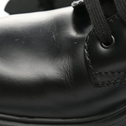 Prada Spazzolato Rois Re-Nylon Metal Triangle Logo Mens Monolith Pouch Pocket 60mm Combat Boots 7 Black 13 of 13