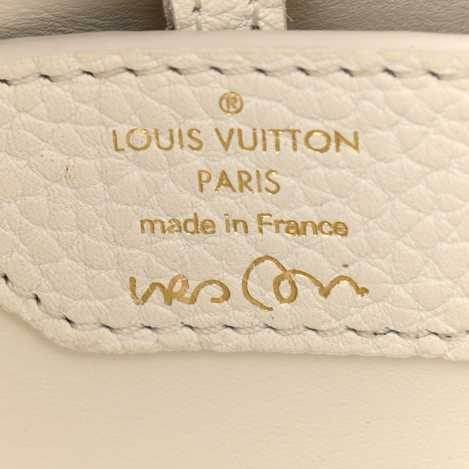 Louis Vuitton X UF Taurillon Artycapucines BB White 5 of 13