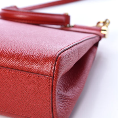 Dolce & Gabbana Dauphine Small Miss Sicily Satchel Dark Red 10 of 11