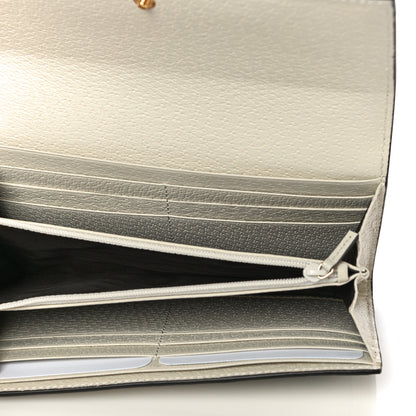 Gucci GG Supreme Monogram Flora Web Ophidia Continental Wallet White 5 of 6