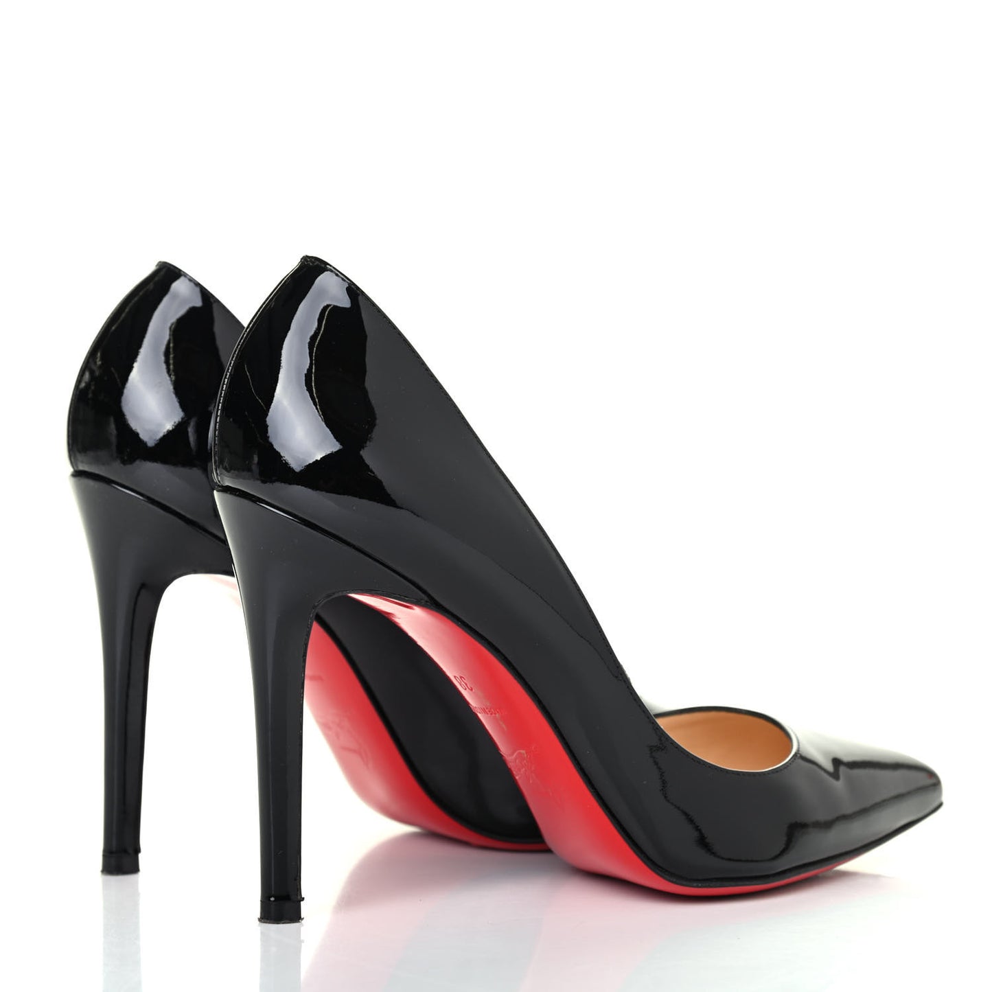 Patent Calfskin Pigalle 100 Pumps 38 Black