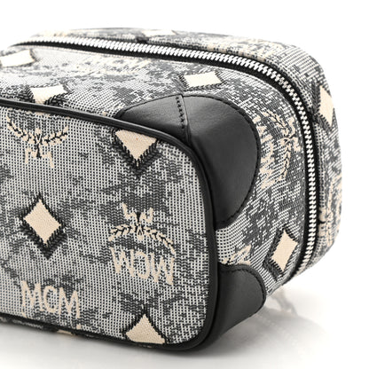 MCM Vintage Jacquard Monogram Rockstar Vanity Case Grey 9 of 9