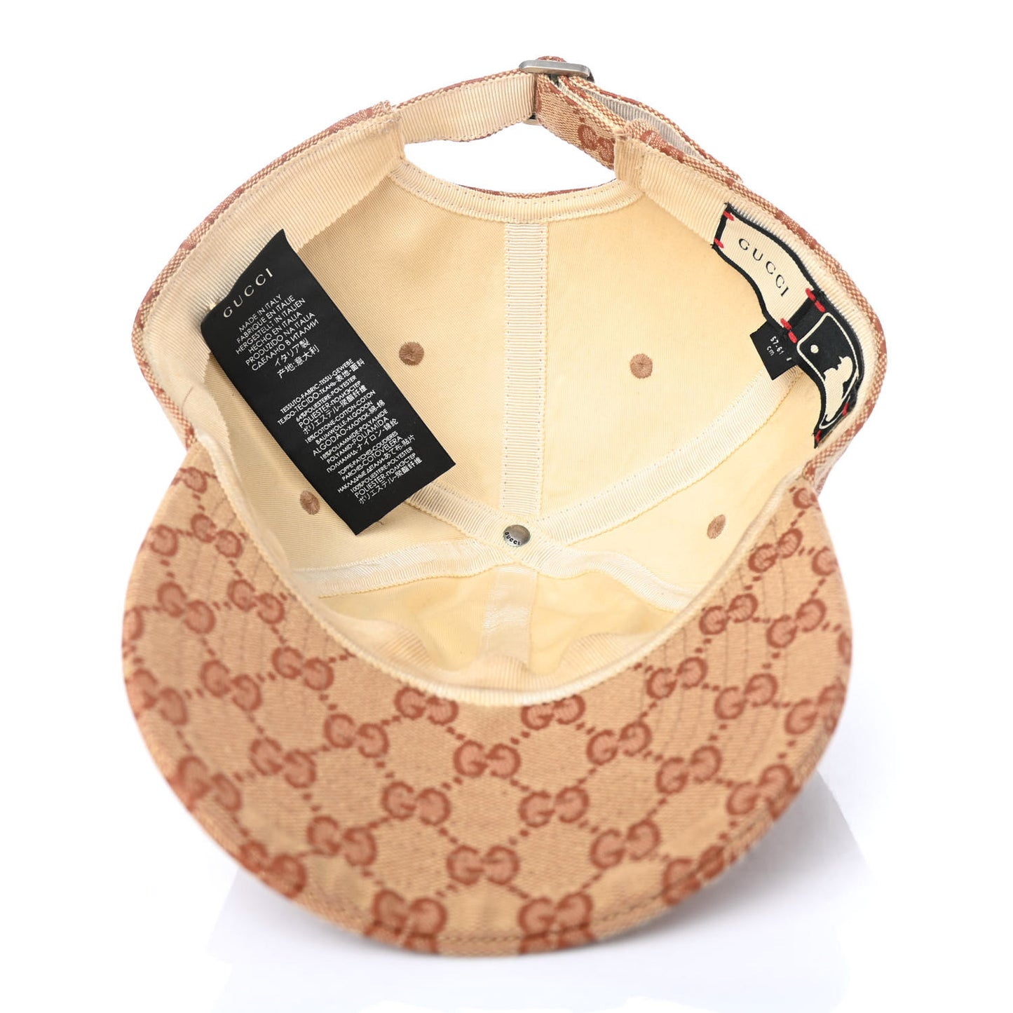 X MLB Monogram NY Yankees Baseball Hat 57-61 Beige Ruggine