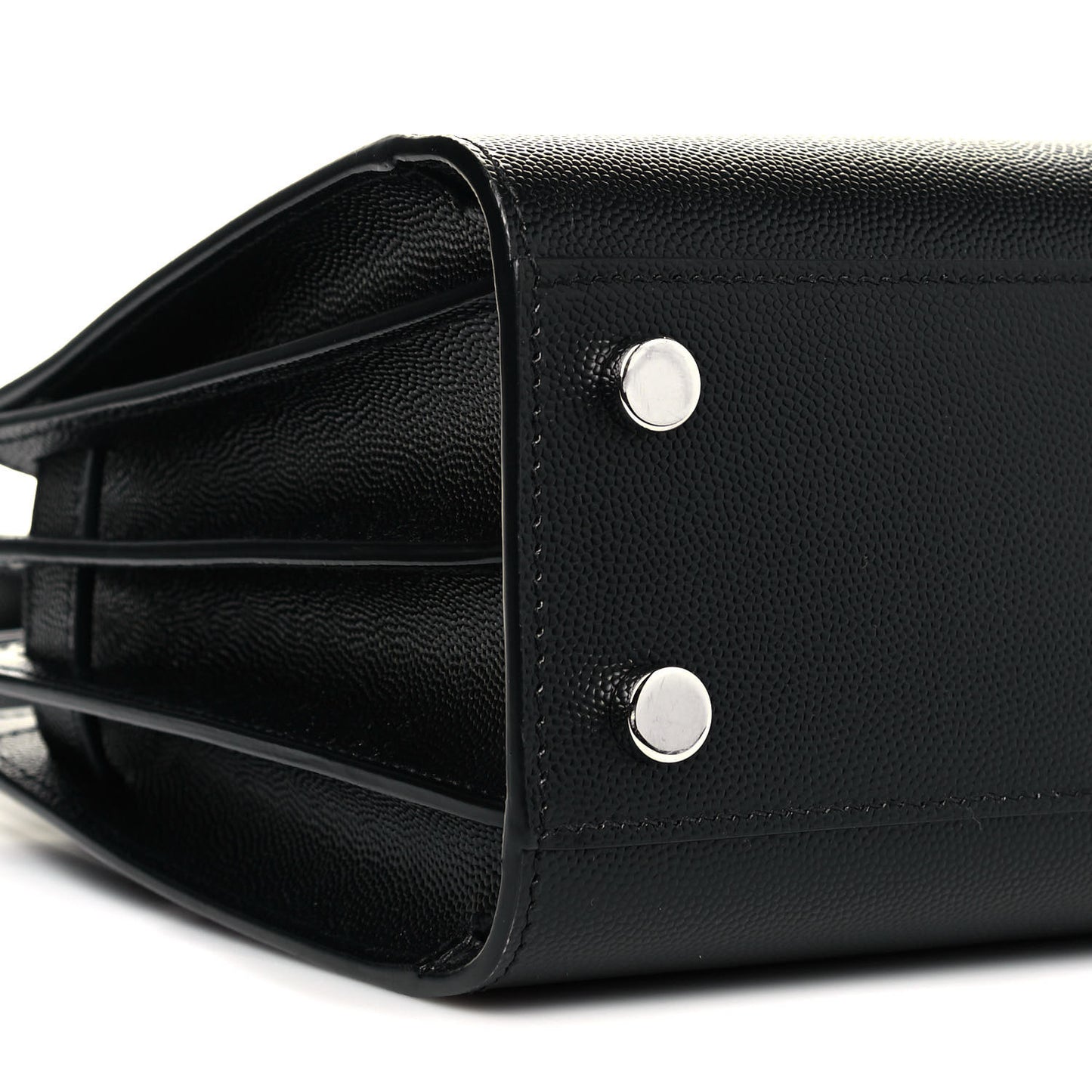 Grained Calfskin Nano Sac De Jour Black