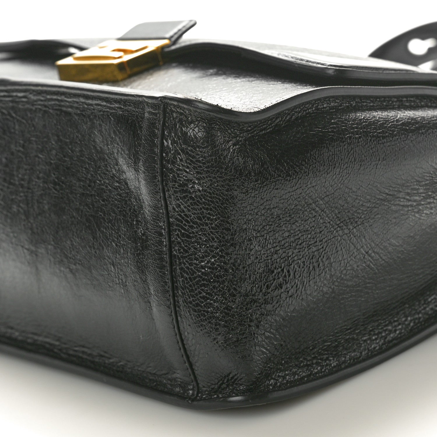 Fendi Agnello Old Shine Large Kan U Shoulder Bag Black 7 of 9